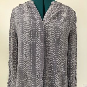 Cynthia Rowley 100% silk button-down blouse